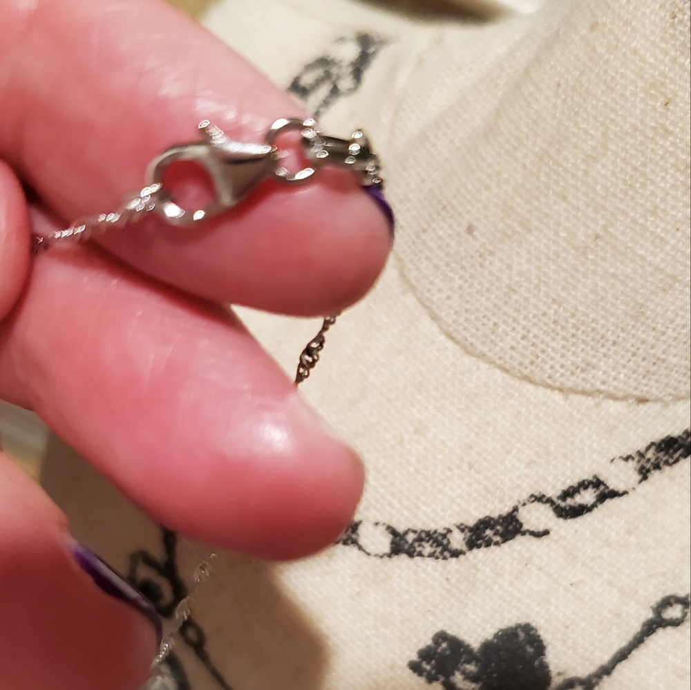 Sterling Silver Leaf Necklace - image 2